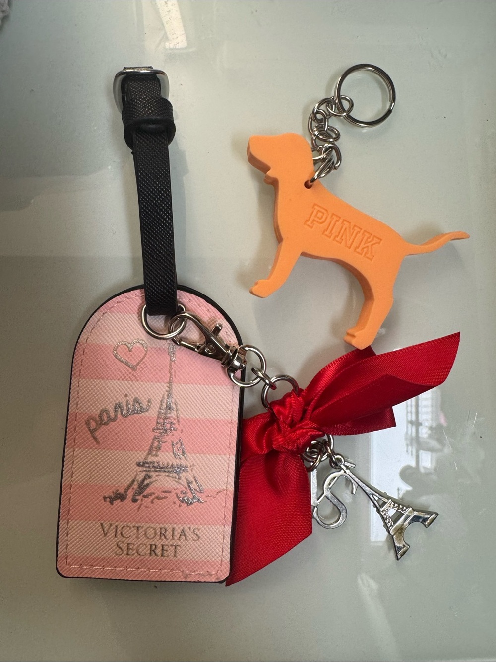 Victoria's Secret PINK Keychain Charms x2
